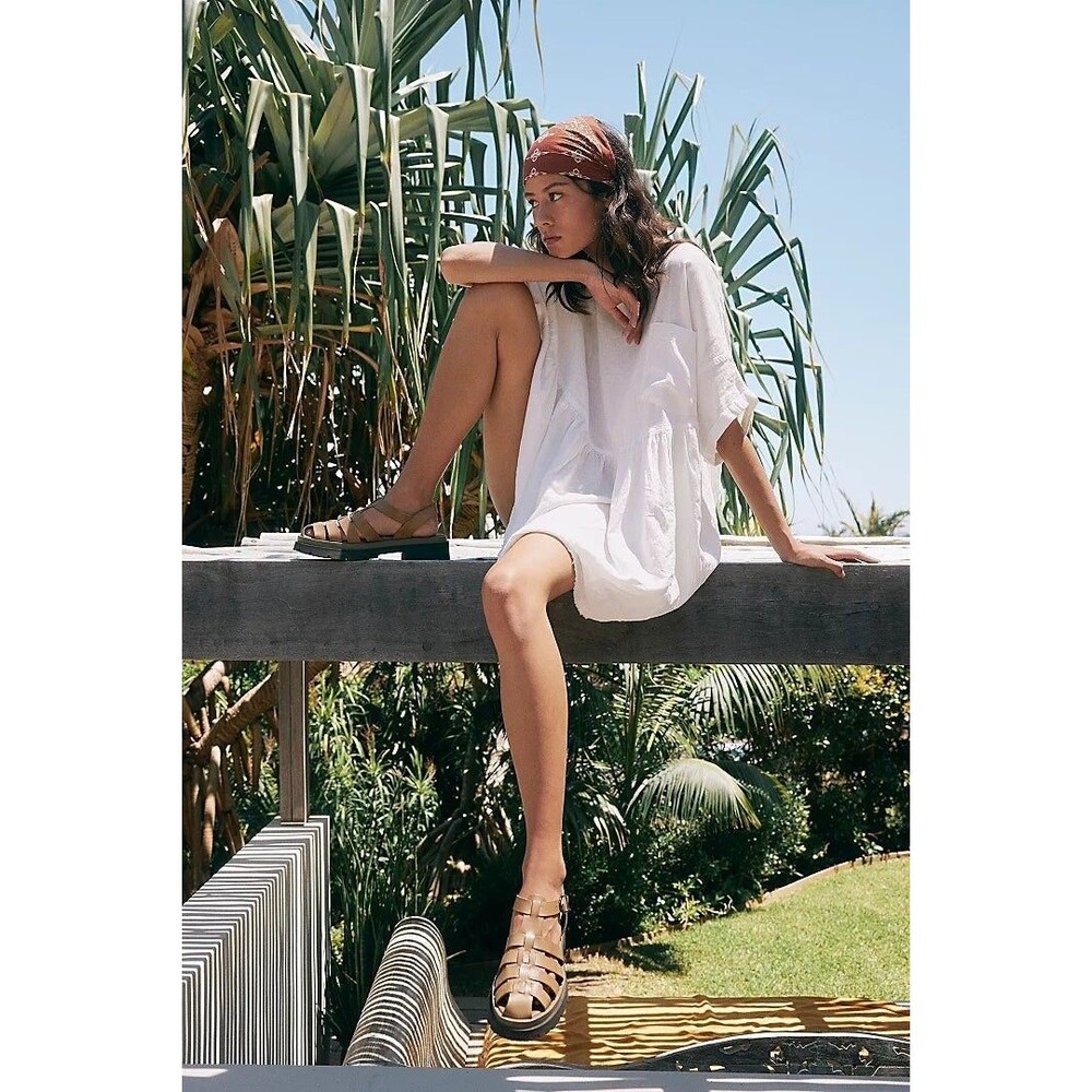 Free People We The Free Moon City Tunic Top Oversized Babydoll Ivory S 285732 - Picture 2 of 9